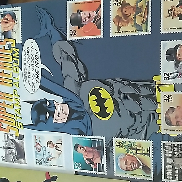 🇺🇸  SUPERMAN USPS Super Heroes Stamp Album 1999 Vintage 🦸🏻 - Picture 11 of 16